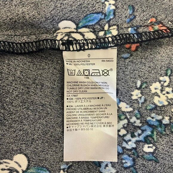 Banana Republic Women's Size 0 Navy Blue Floral Fit and Flare Mini Dress - Picture 12 of 12